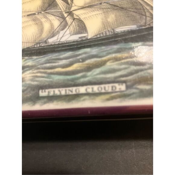 English Grays Pottery Porcelain Trinket Box “Flying Cloud” - Picture 3 of 12